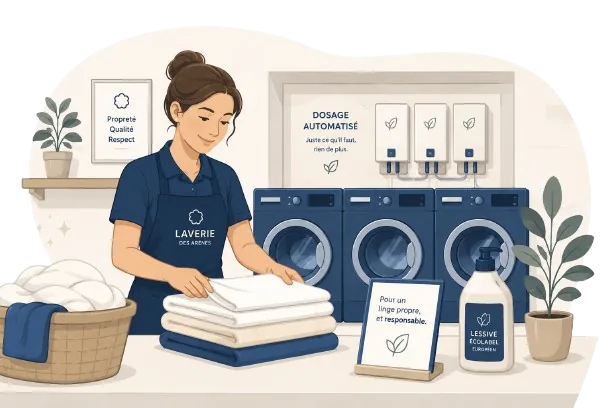 Welc'Home — engagement écologique : produits Écolabel et lessive Easy Pro